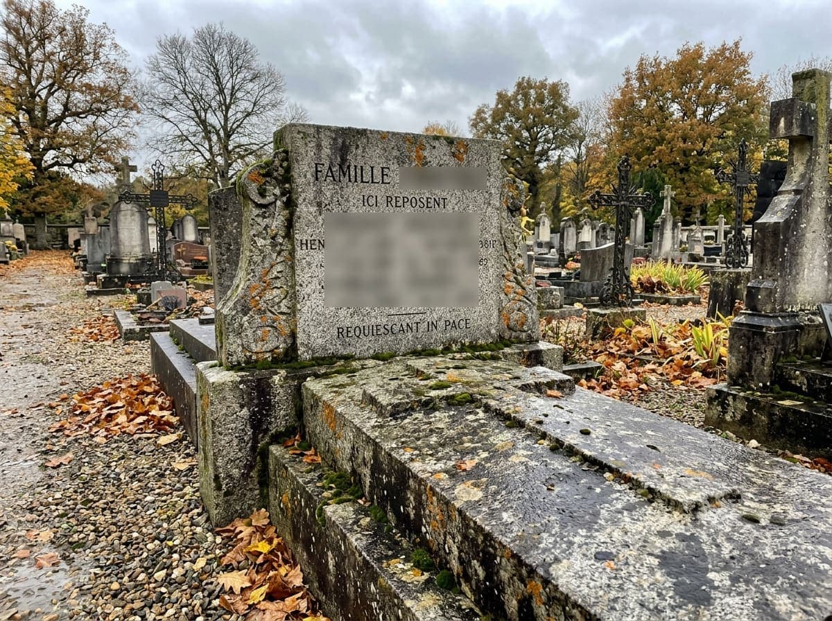 Avant entretien de la sépulture